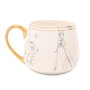 WIDDOP & CO Taza Frozen Disney, Porcelana China, Ilustraciones Esbozadas, Detalles Dorados