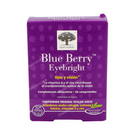 NEW NORDIC Blue Berry Eyebright 60 Comprimidos - Suplemento con Luteína, Zinc, Extracto de Arándano y Euphrasia