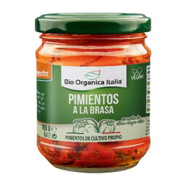 BIO ORGANICA ITALIA Pimiento a la brasa en aceite 190 gr Demeter
