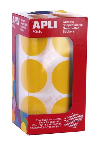 Apli Gomets XL Redondos 33mm Amarillo