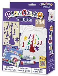 Tempera Instant Solida Playcolor One Textil Pack T-Shirt (Tempera + Camiseta Talla 6-8 Años + Plantilla A4 + Triptico)