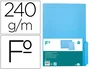Liderpapel Subcarpeta con pestaña cartulina 240g/m2 azul Folio