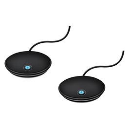 Logitech 989-000171 Micrófonos de Expansión Inalámbricos para Mesa Omnidireccionales, Reducción de Ruido, Compatible con Logitech Group