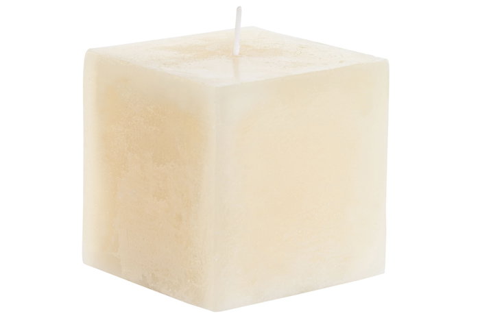 DKD Home Decor Vela Cuadrada de Cera Parafina Crema