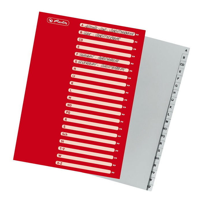 Herlitz Register 20tlg A4 PP A-Z A4