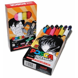 Posca Marcador de Pintura PC-1MR con 12 Colores Surtidos y Punta Extrafina 0,7 mm