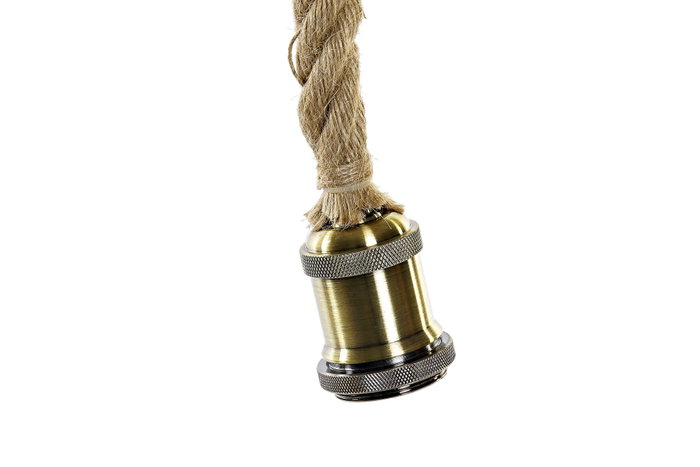 DKD Home Decor Lámpara de Techo Colgante de Cuerda y Metal