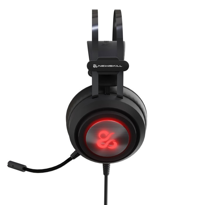 Newskill Drakain V2 Auriculares Gaming con Sonido Surround 40mm, Micrófono Flexible, RGB, Compatible con PC, PS5, Xbox Series X/S, Switch - Negro