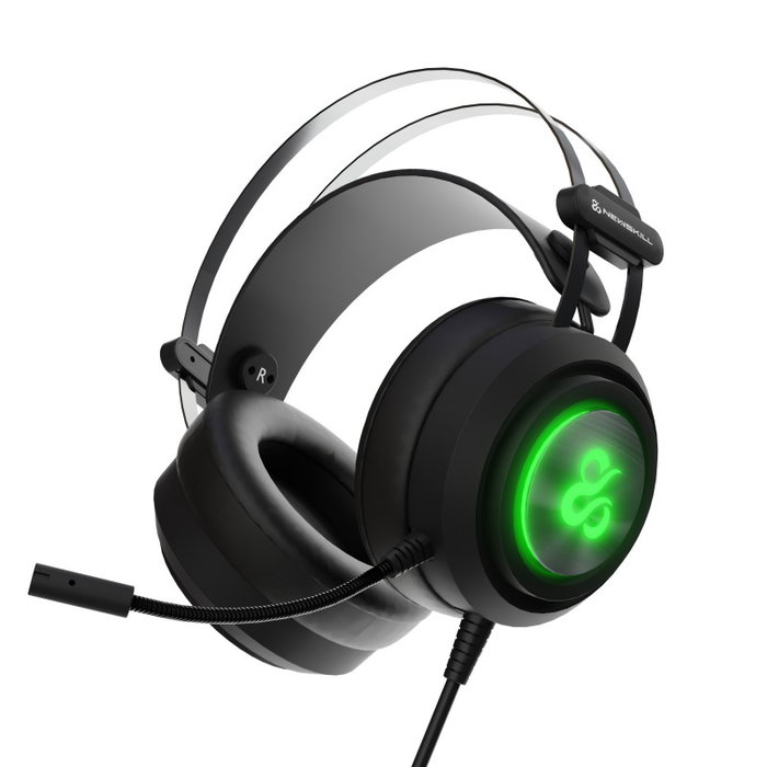 Newskill Drakain V2 Auriculares Gaming con Sonido Surround 40mm, Micrófono Flexible, RGB, Compatible con PC, PS5, Xbox Series X/S, Switch - Negro