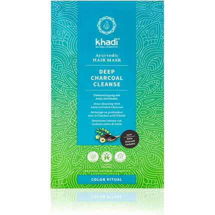 KHADI Mascarilla de Limpieza Profunda con Carbón Activado de Amla