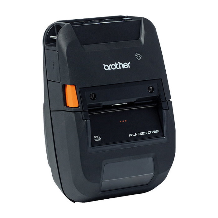 Brother RJ-3250WBL Impresora de Etiquetas Móvil, Térmica Directa 203x203 DPI, 127 mm/s, Inalámbrica WiFi/Bluetooth, Color Negro