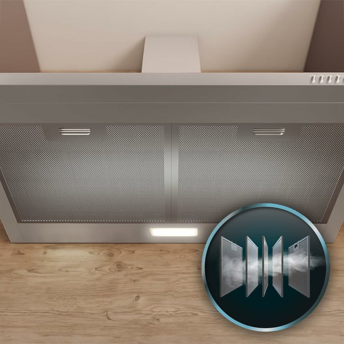 Campana Convencional Cecotec Bolero Flux PM 606500 Inox A Campana Convencional Cecotec Bolero Flux PM 606500 Inox A