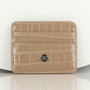 Zoozie Bags 2484 Cartera y Tarjetero de Piel Beige con 4 Fundas para Tarjetas