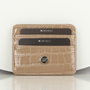 Zoozie Bags 2484 Cartera y Tarjetero de Piel Beige con 4 Fundas para Tarjetas