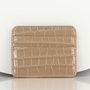 Zoozie Bags 2484 Cartera y Tarjetero de Piel Beige con 4 Fundas para Tarjetas