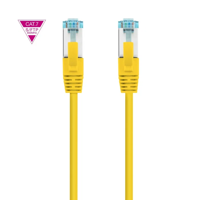 NANOCABLE CABLE RED CAT.7 LSZH SFTP PIMF AWG26 AMARILLO 25CM