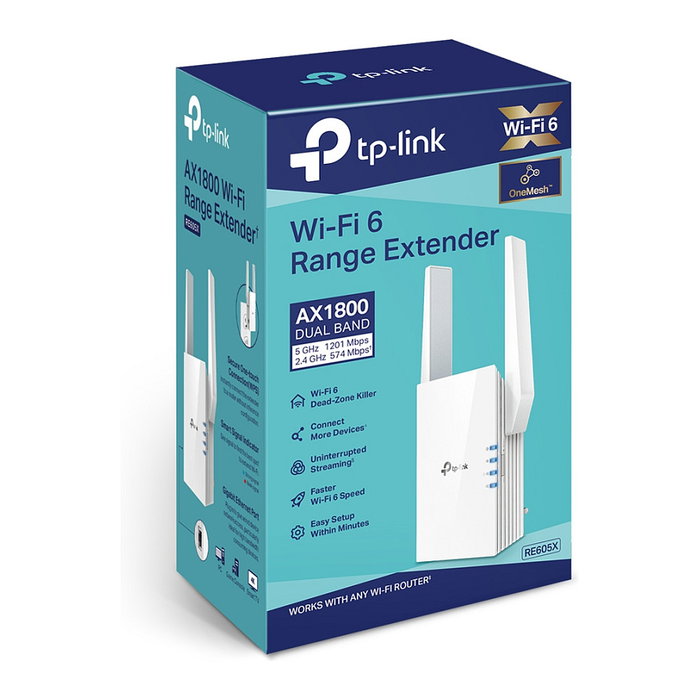 TP-Link RE605X AX1800 Wi-Fi 6 Extensor de Alcance Blanco