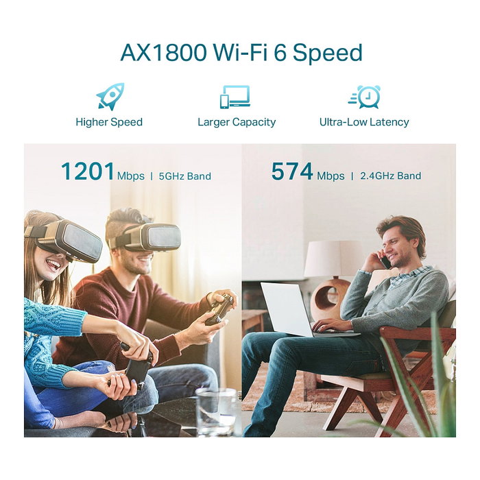 TP-Link RE605X AX1800 Wi-Fi 6 Extensor de Alcance Blanco