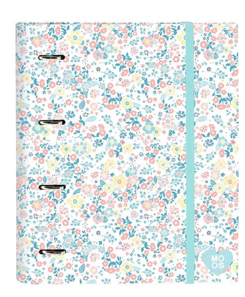 Safta Carpeta de Anillas DIN A4 Moos Fiori con Recambio y Separadores Safta Carpeta de Anillas DIN A4 Moos Fiori con Recambio y Separadores