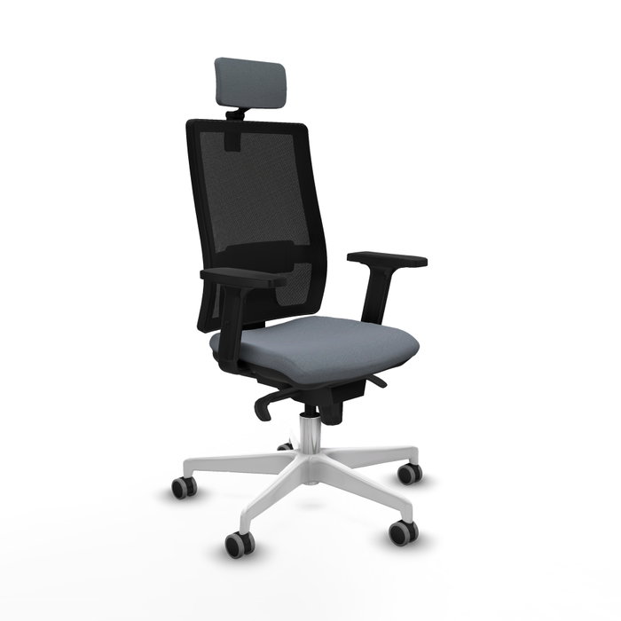PIQUERAS Y CRESPO Silla de oficina Horna con mecanismo Sincro, Gris y Negro PIQUERAS Y CRESPO Silla de oficina Horna con mecanismo Sincro, Gris y Negro
