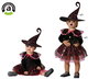 Disfraz de Bebé Niña Bruja Halloween Fucsia con Vestido y Sombrero para 12-24 Meses - Tema Festivo para Eventos y Fotos