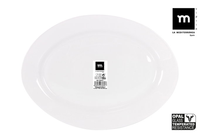La Mediterranea Fuente Oval Temara Opal 35,5 cm (Pack de 12) de 34,5 x 25,6 x 2,9 cm La Mediterranea Fuente Oval Temara Opal 35,5 cm (Pack de 12) de 34,5 x 25,6 x 2,9 cm