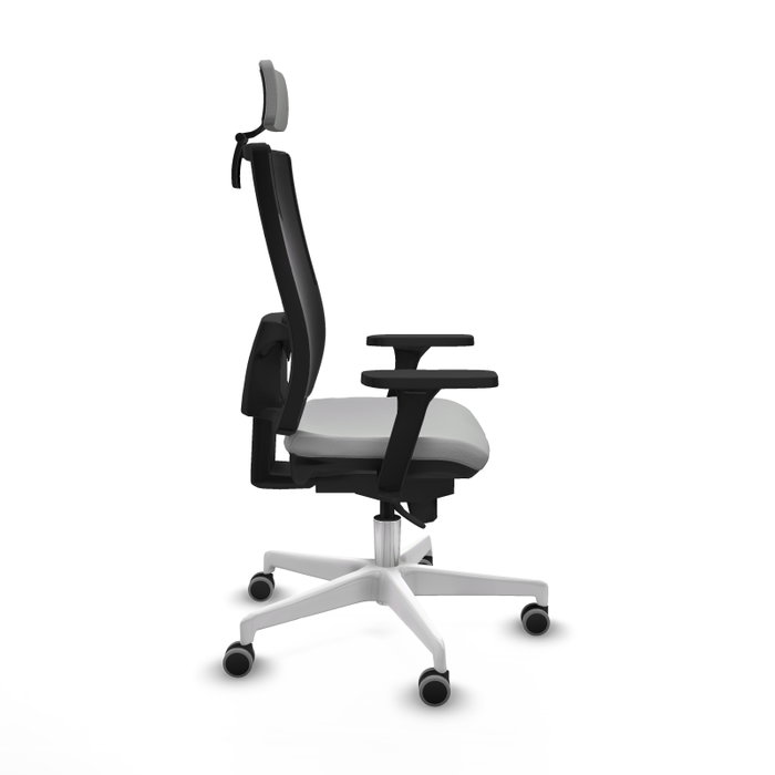 PIQUERAS Y CRESPO Silla de oficina Horna con mecanismo Sincro, Gris claro y Negro