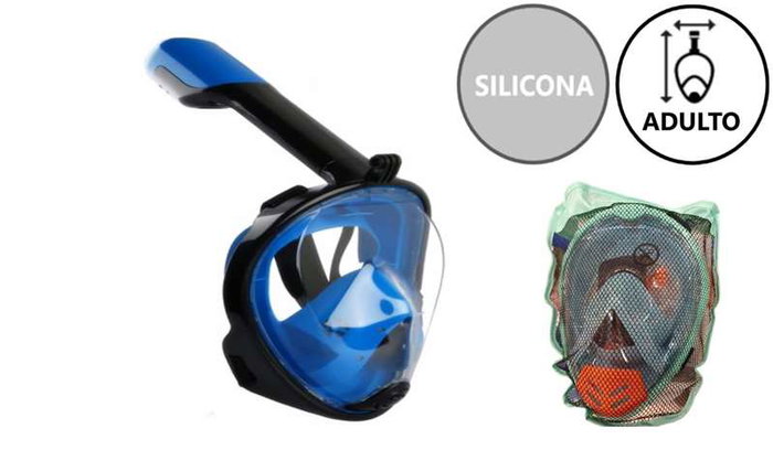 Poessa Máscara Integral de Silicona con Visión 180º Poessa Máscara Integral de Silicona con Visión 180º