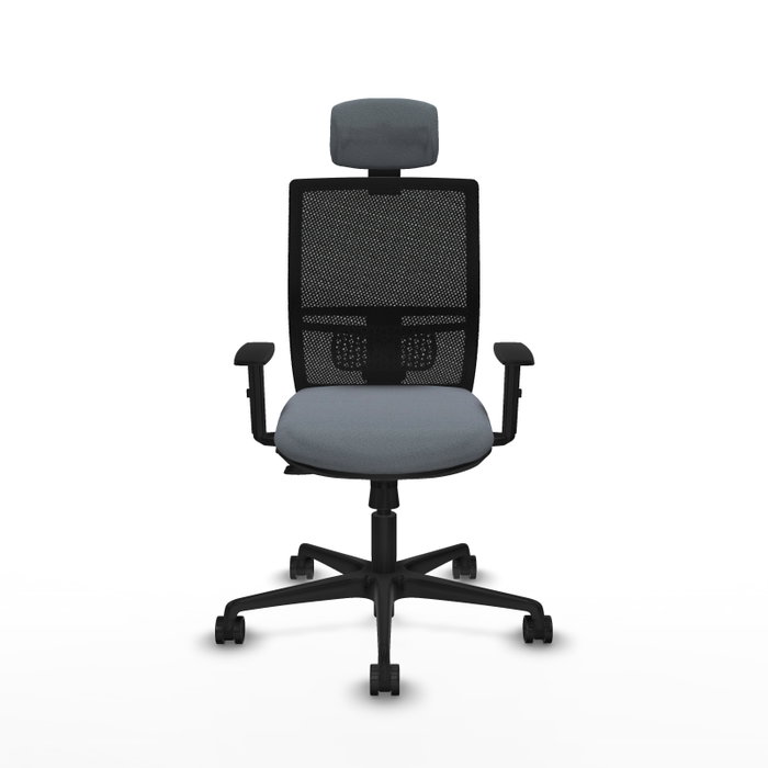 PIQUERAS Y CRESPO Silla de oficina Yunquera con mecanismo Sincro/Traslack, Gris y Negro PIQUERAS Y CRESPO Silla de oficina Yunquera con mecanismo Sincro/Traslack, Gris y Negro