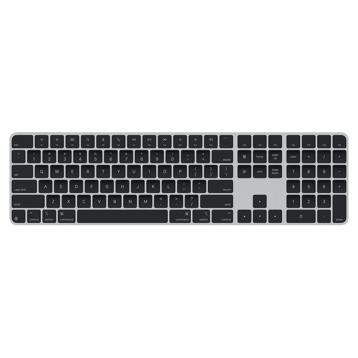Apple Magic Keyboard with Touch ID and Numeric Keypad, Teclado Inalambrico para Mac con silicon Apple - US English, Negro, QWERTY, USB-C