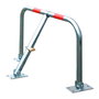 Schellenberg Barrera de Aparcamiento con Cerradura, Metal Galvanizado 820 x 440 x 560 mm con Marcas Reflectantes y Candado para Estacionamiento Privado