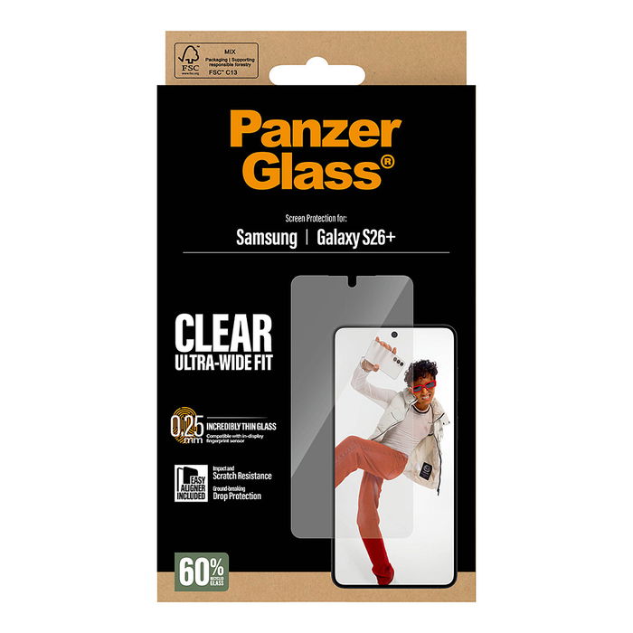 PanzerGlass Protector de Pantalla Galaxy S26+ con EasyAligner - Vidrio Templado