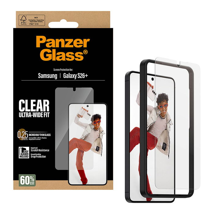 PanzerGlass Protector de Pantalla Galaxy S26+ con EasyAligner - Vidrio Templado