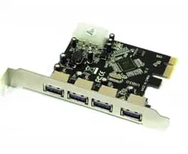 Approx APPPCIE4P Tarjeta Controladora Interna PCIe para 4 Puertos USB 3.2 Gen 1 (3.1 Gen 1) USB 3.0 con Chipset VIA 801 y Transferencia de 5 Gbps