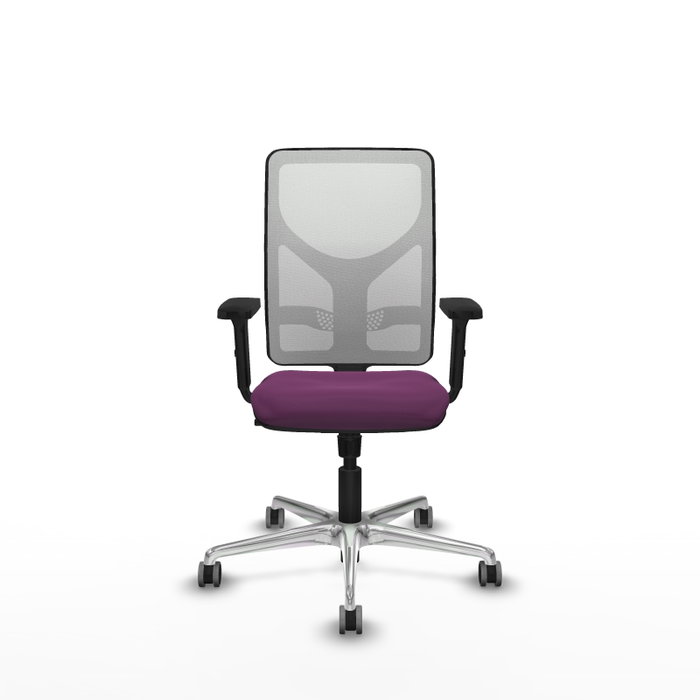 PIQUERAS Y CRESPO Silla de oficina Motilla con mecanismo Sincro, Morado y Blanco