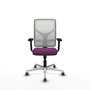PIQUERAS Y CRESPO Silla de oficina Motilla con mecanismo Sincro, Morado y Blanco