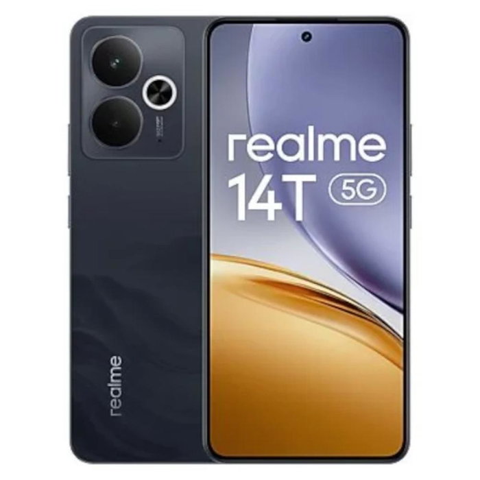 Realme 14T 5G Smartphone 8GB+256GB, Pantalla AMOLED de 6.67" 120Hz, Batería 6000 mAh, Cámara 50MP, Negro Realme 14T 5G Smartphone 8GB+256GB, Pantalla AMOLED de 6.67" 120Hz, Batería 6000 mAh, Cámara 50MP, Negro