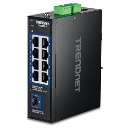 TRENDnet TI-G5091 Switch Industrial de Carril DIN No Administrado, 8 Puertos 2.5G Ethernet + 1 Puerto SFP+ 10G, 60 Gbps, IP50, 9-60 VDC