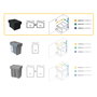 Emuca Contenedor de reciclaje de fijación inferior, 2x15L, Negro