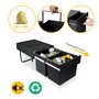 Emuca Contenedor de reciclaje de fijación inferior, 2x15L, Negro