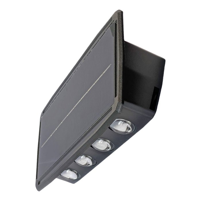 Edm Aplique Solar LED 8W 400lm Luz Cálida 3000K IP65 con Sensor Crepuscular y de Movimiento