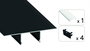 GreenIce Perfil de Aluminio KIMERA-NORGE Anodizado Negro con Difusor Opal y Tapones 2,02M