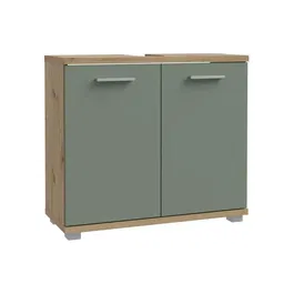 Forte Mueble bajo fregadero CHAMP CMPK021M888 2 puertas 69,9 x 28,9 x 62 cm Roble artesanal / Verde salvia