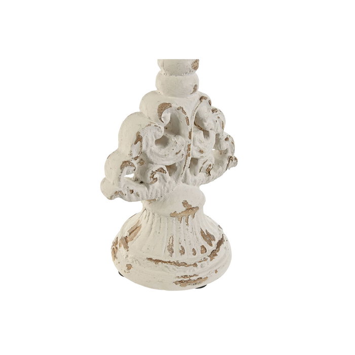 DKD Home Decor Portavelas de Resina Blanco 18x18x50 cm DKD Home Decor Portavelas de Resina Blanco 18x18x50 cm