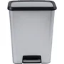 Curver Papelera con pedal Compatta 50 L Gris metalizado Polipropileno