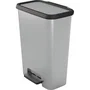 Curver Papelera con pedal Compatta 50 L Gris metalizado Polipropileno