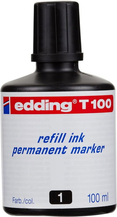 Edding Frasco de Tinta T100 Negro 100ml