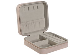 DKD Home Decor Joyero Rosa Cuarzo en color Rosa Palo