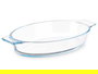 Vivalto Bandeja Ovalada de Borosilicato con Asas, 800 ml, Transparente, 27x4.5x15.8 cm (Set de 18)