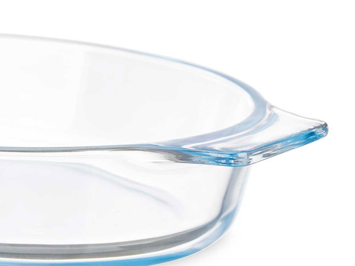 Vivalto Bandeja Ovalada de Borosilicato con Asas, 800 ml, Transparente, 27x4.5x15.8 cm (Set de 18) Vivalto Bandeja Ovalada de Borosilicato con Asas, 800 ml, Transparente, 27x4.5x15.8 cm (Set de 18)